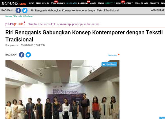 Female Kompas : Riri Rengganis Gabungkan Konsep Kontemporer dengan Tekstil Tradisional