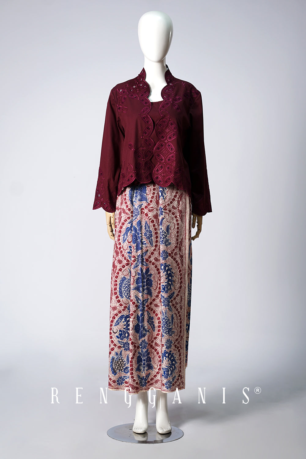 Kawung Bolero in Deep Berry
