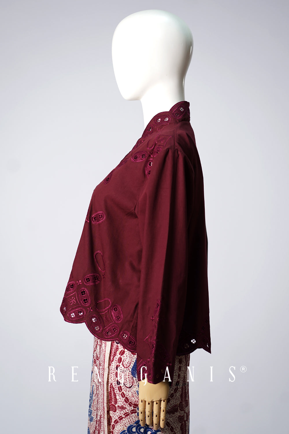 Kawung Bolero in Deep Berry