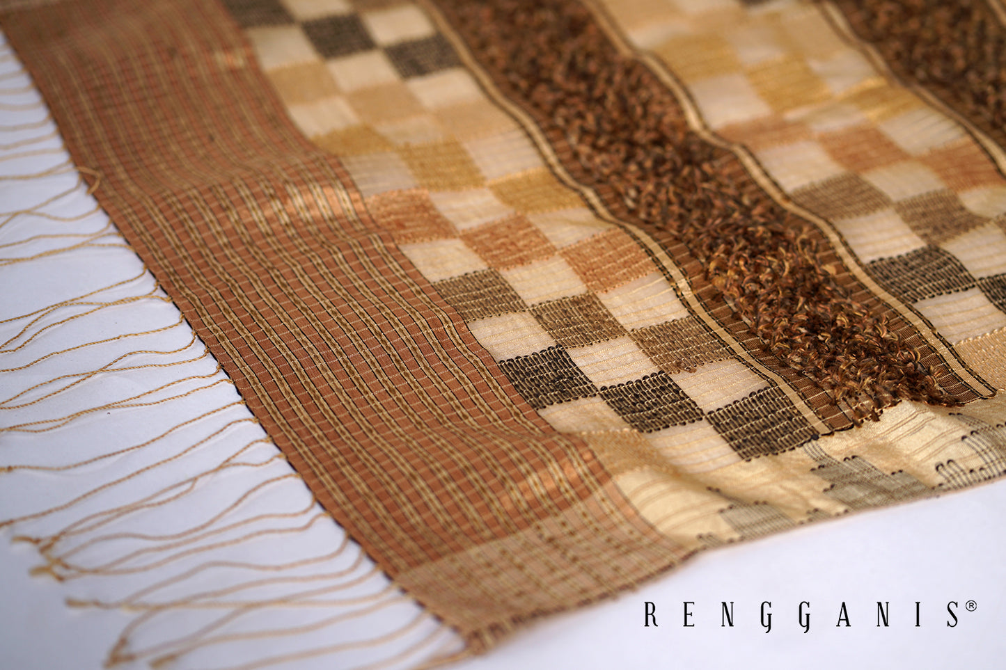 Handwoven Scarf in contemporary motif from Garut