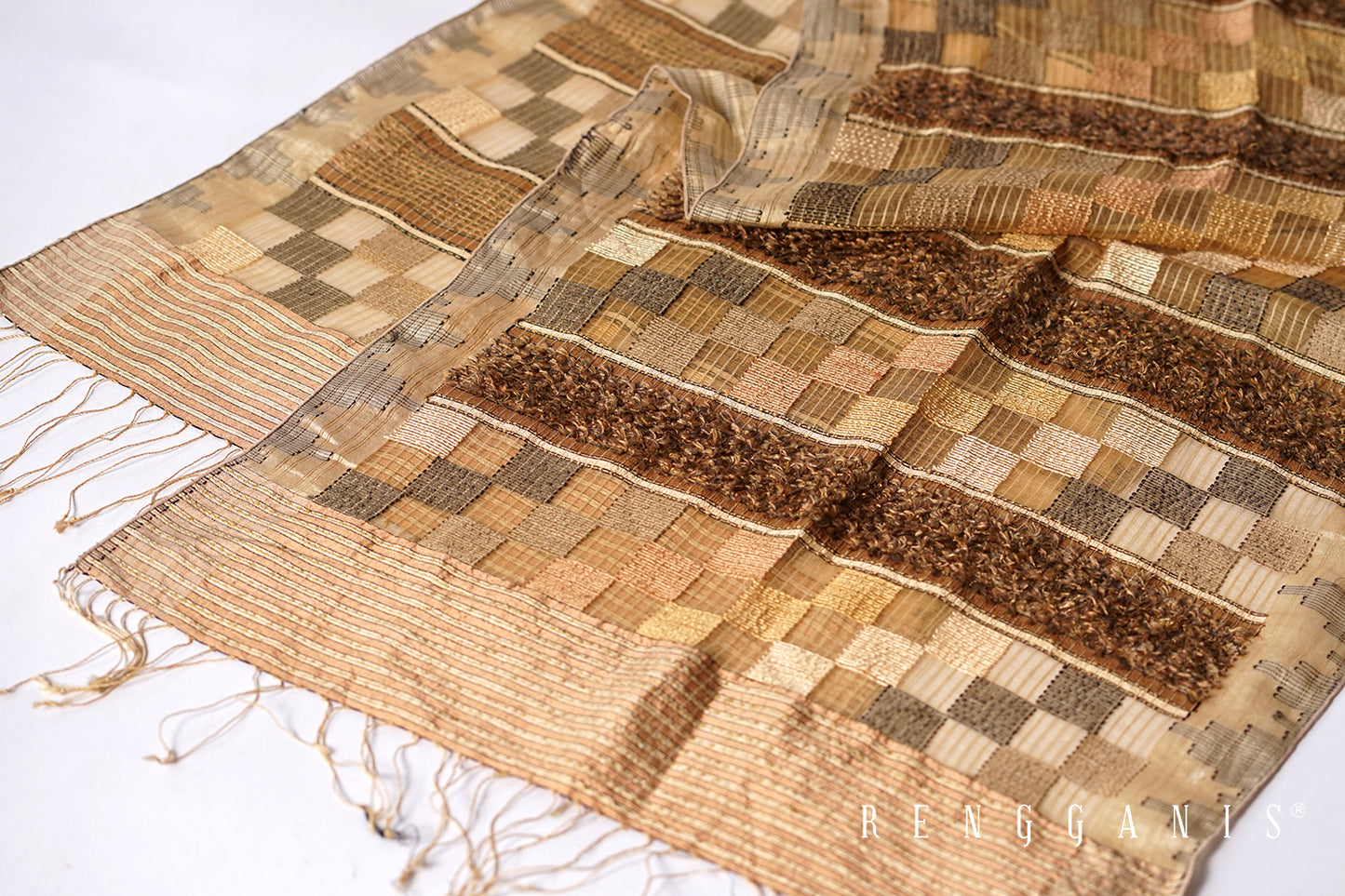 Handwoven Scarf in contemporary motif from Garut