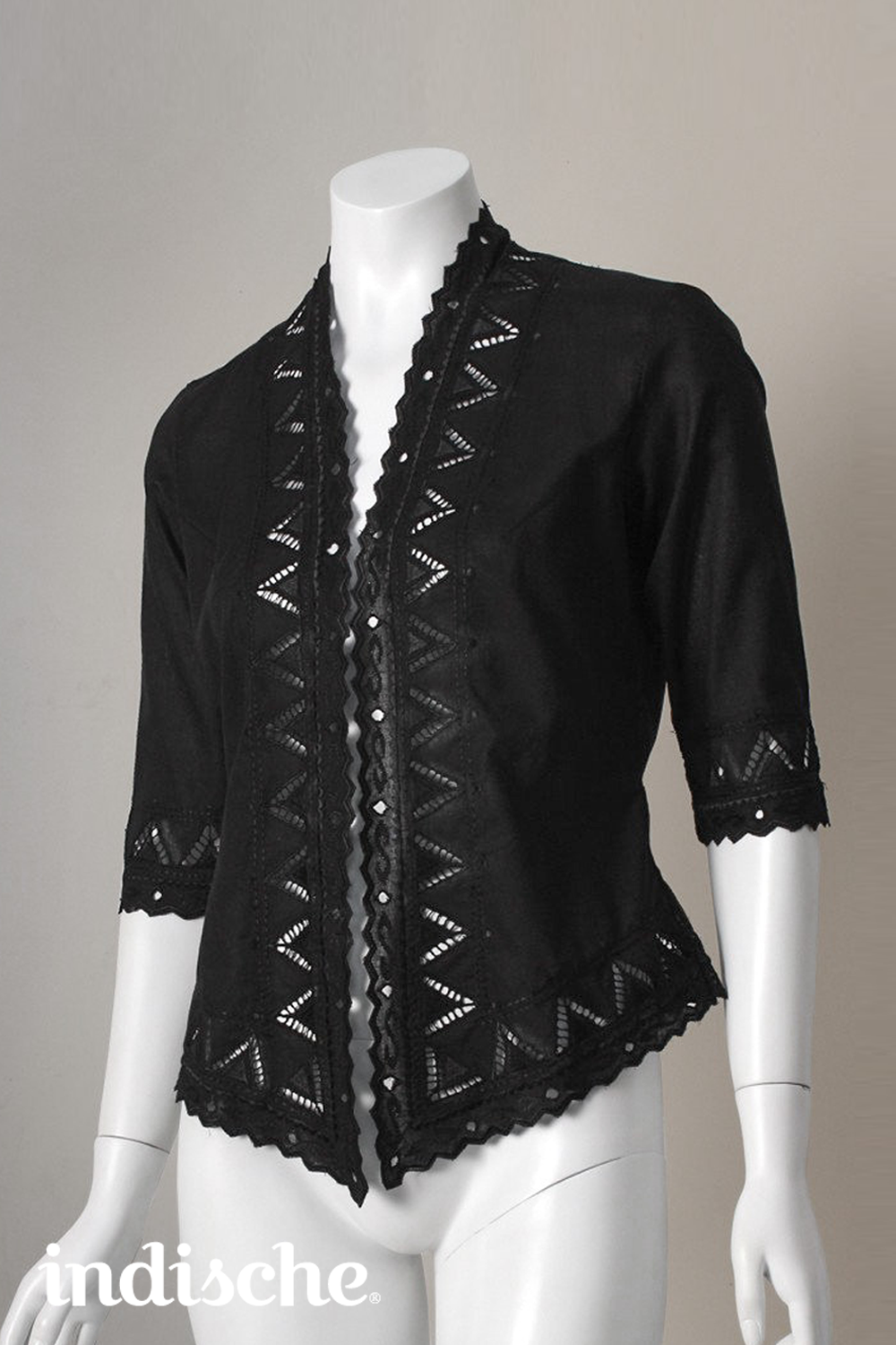 Long Pucuk Kebaya in Black