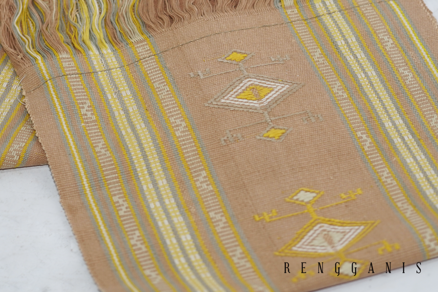 Naturally Dyed Handwoven Scarf from Mandeu