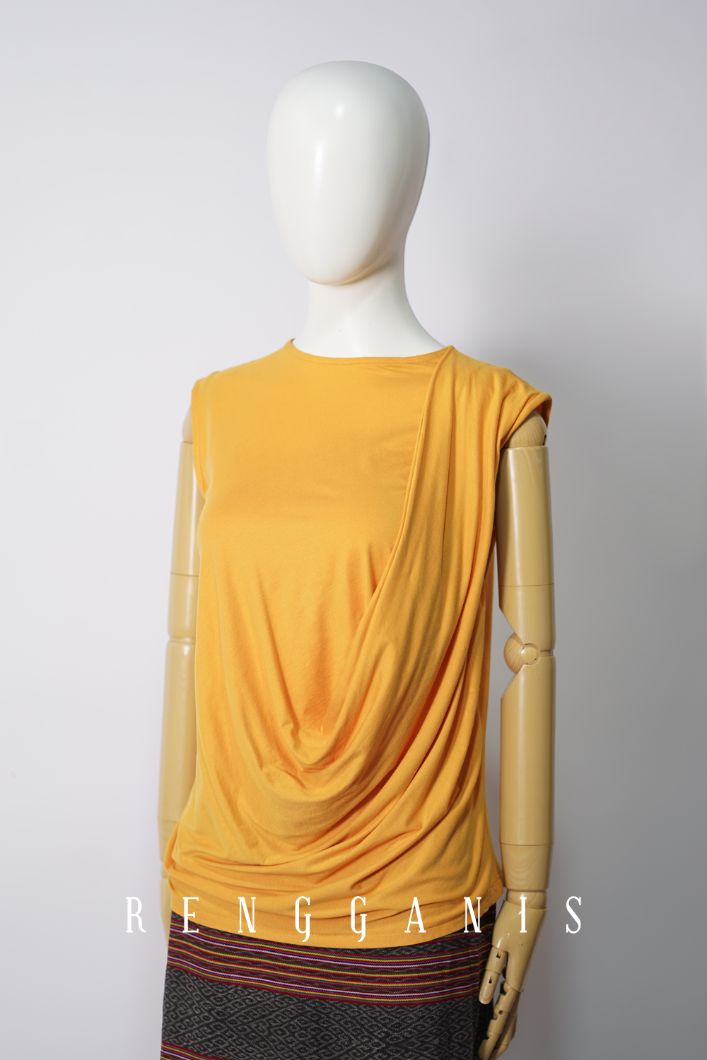 Asymmetrically Draped Knit Top