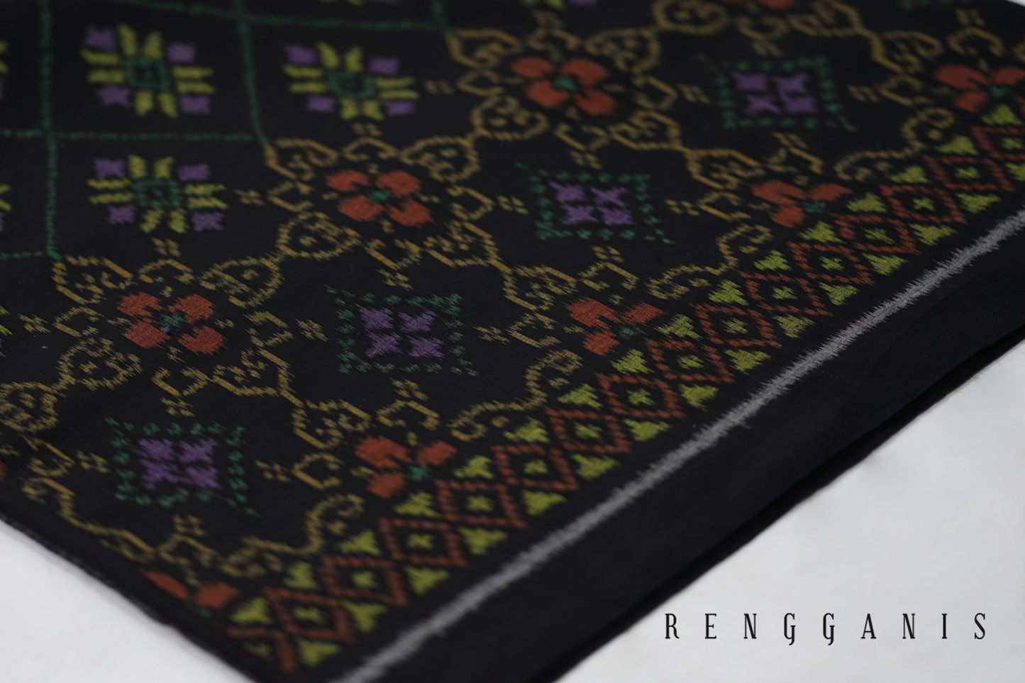 Synthetic Dyed Semi-handwoven (ATBM) Ikat from Troso, Jepara