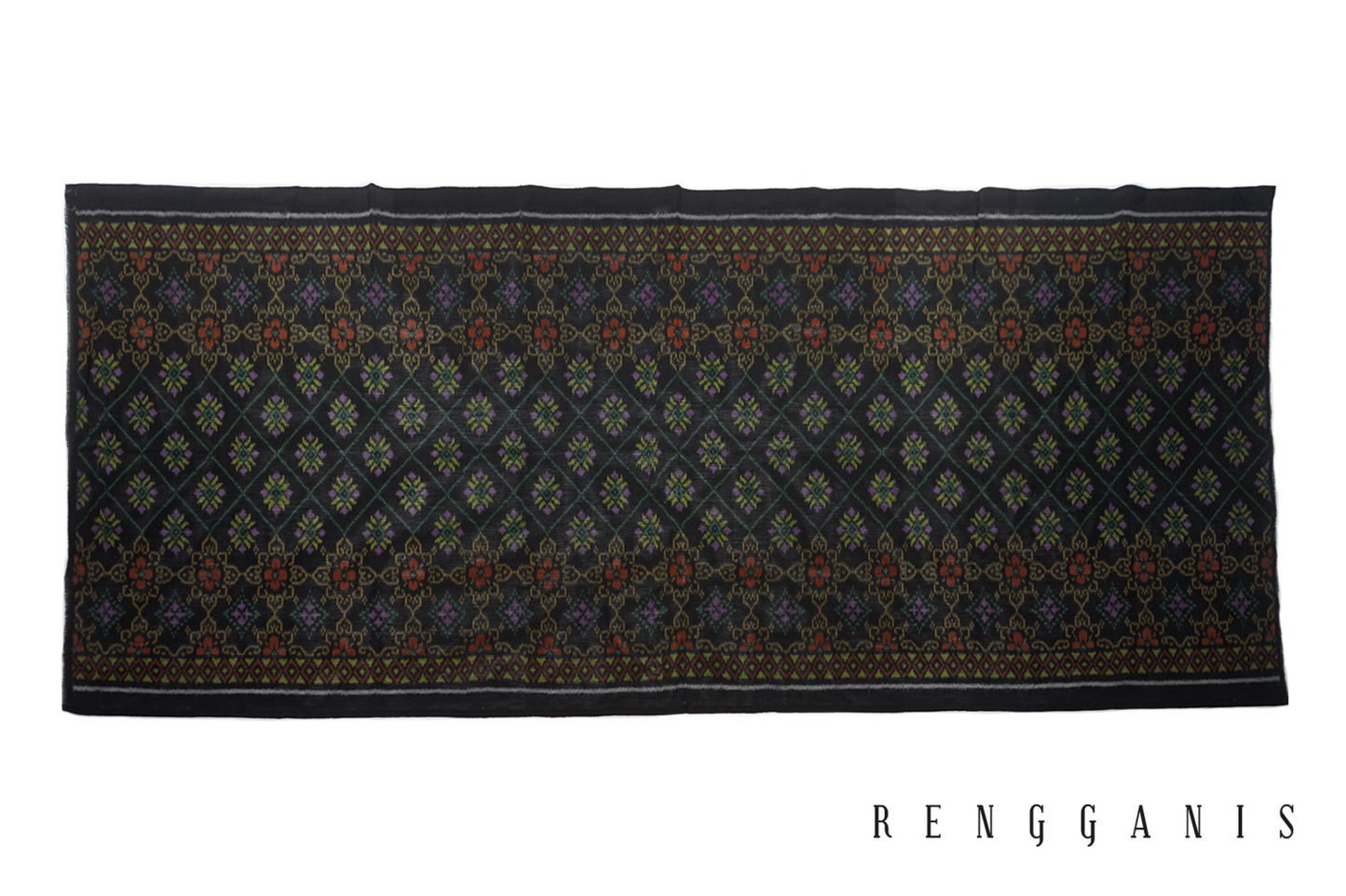 Synthetic Dyed Semi-handwoven (ATBM) Ikat from Troso, Jepara