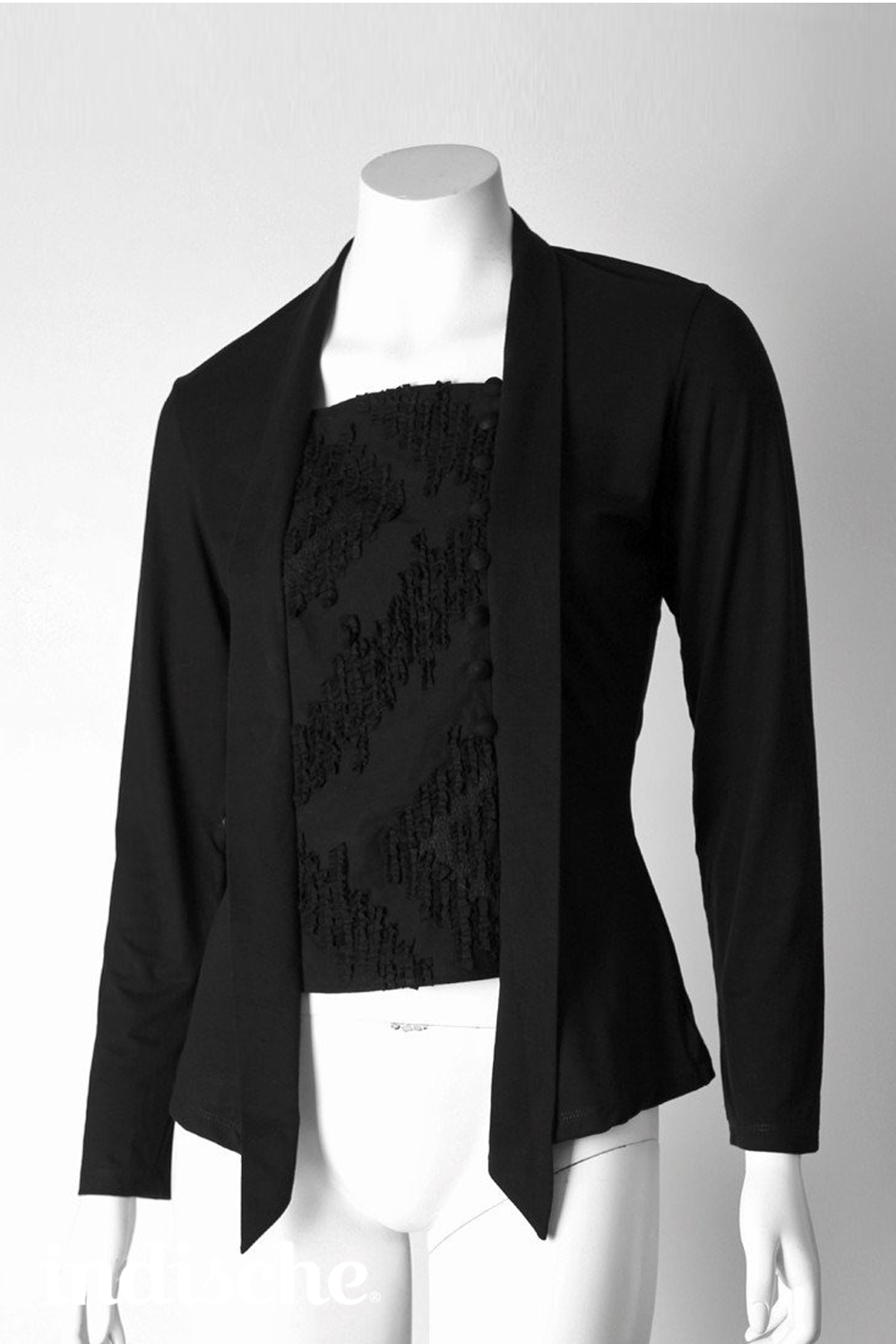 Long Sleeved Kutubaru Raba in Black