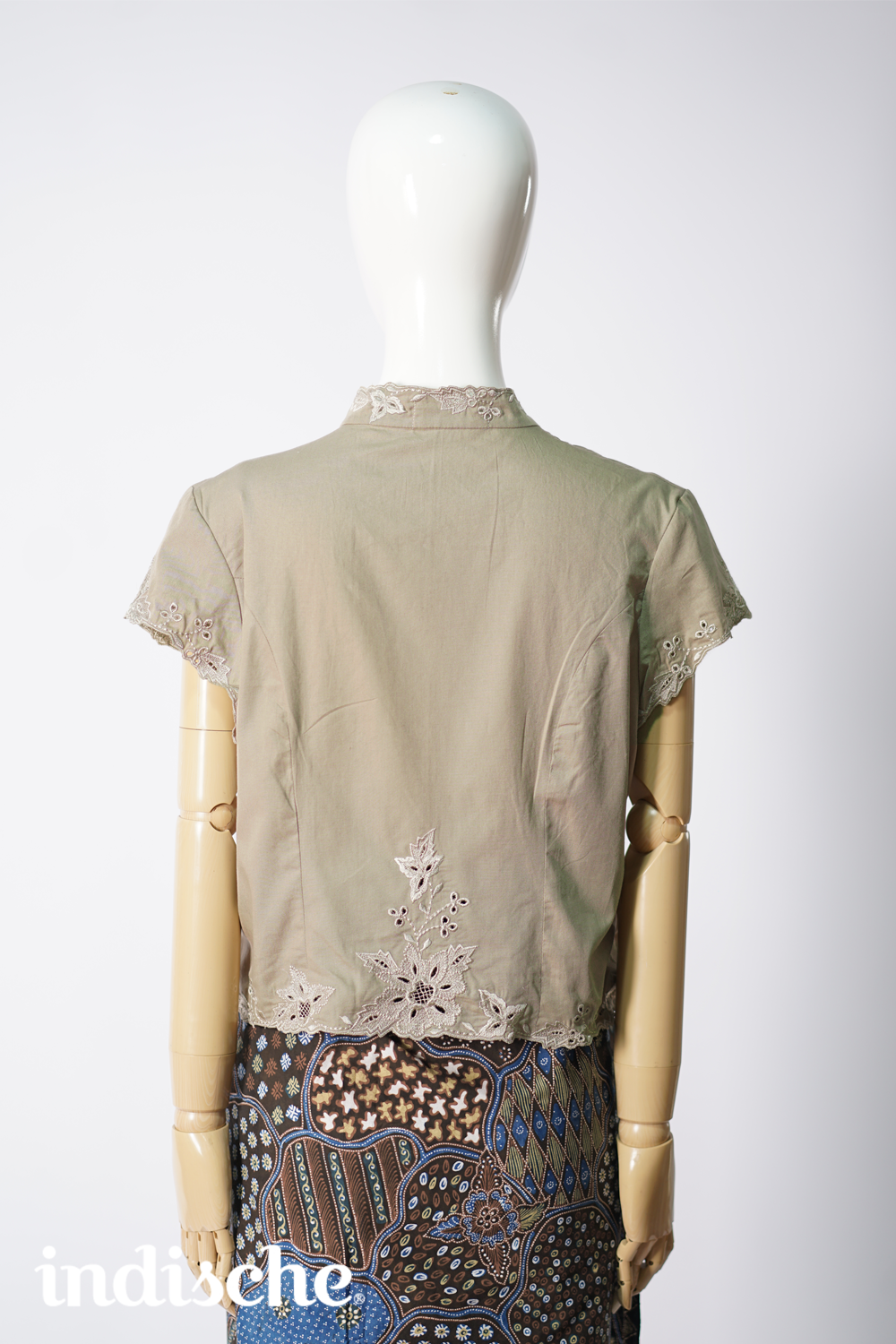 Kebaya Cheongsam in Khaki