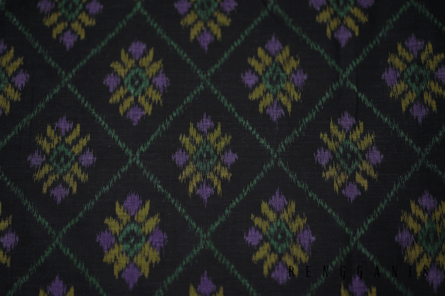 Synthetic Dyed Semi-handwoven (ATBM) Ikat from Troso, Jepara
