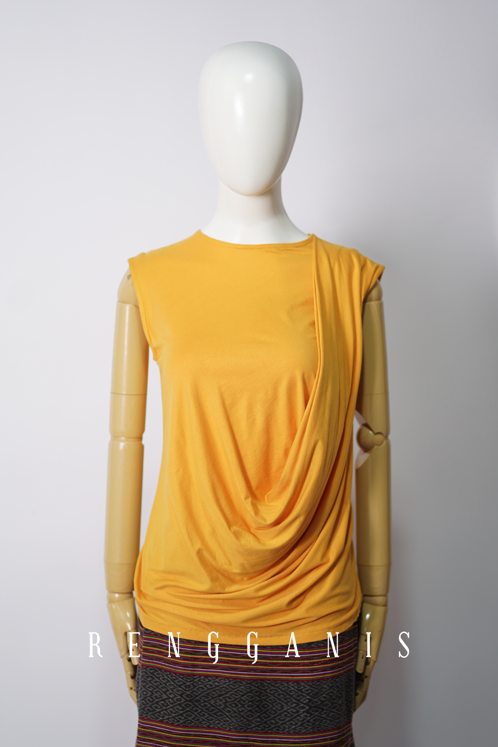 Asymmetrically Draped Knit Top