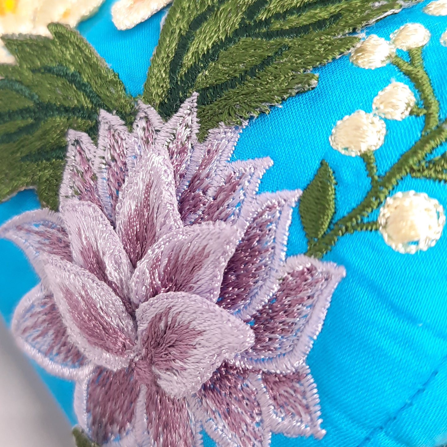 Bright Blue Wild Garden 3D Facemask