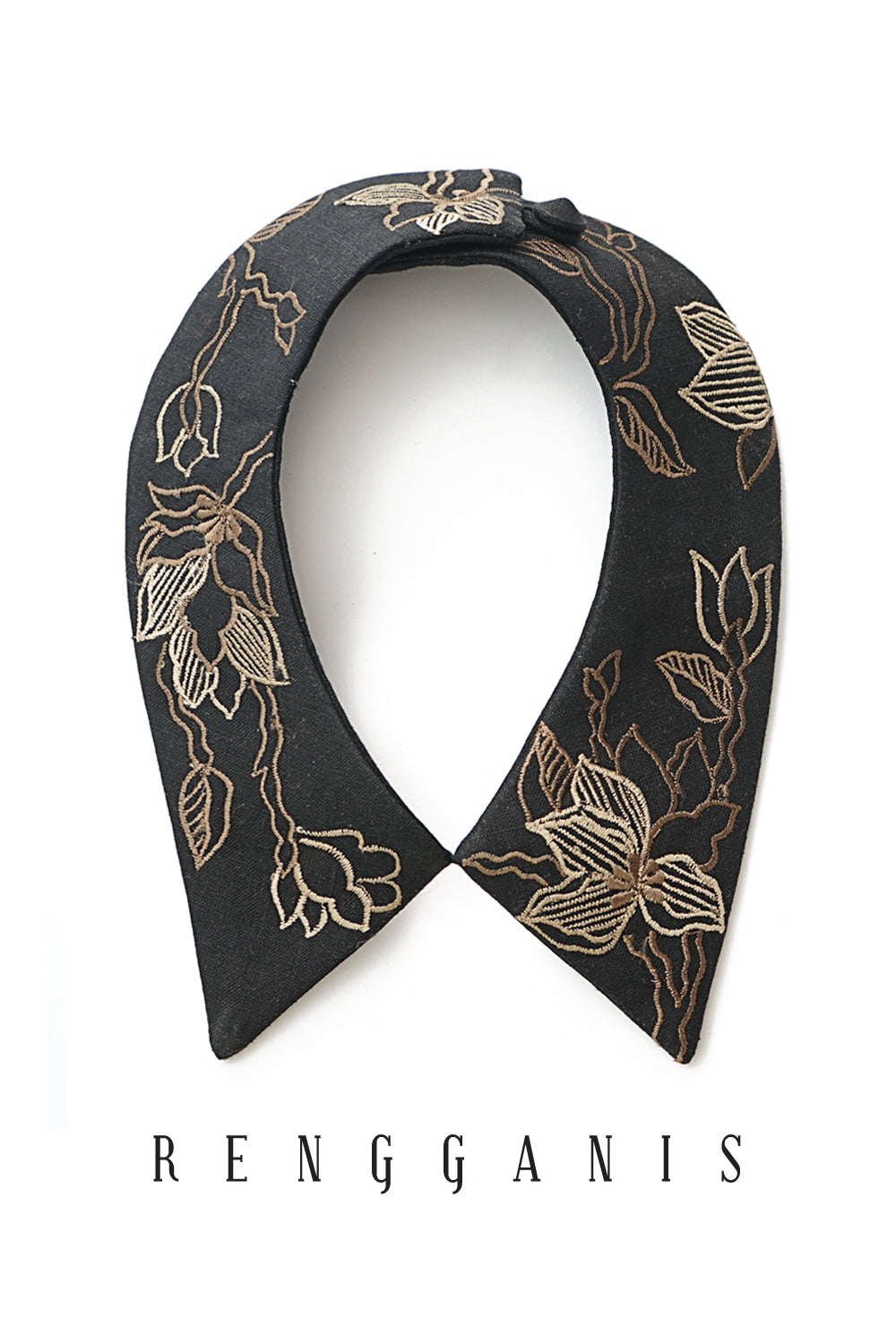 Cempaka Collar Necklace - Black