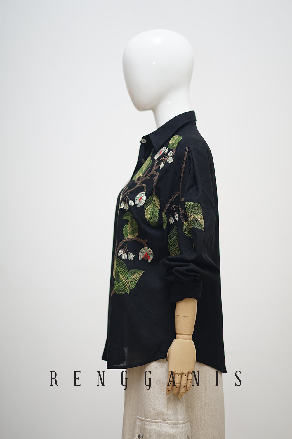 Pala Puffed Shirt in Black