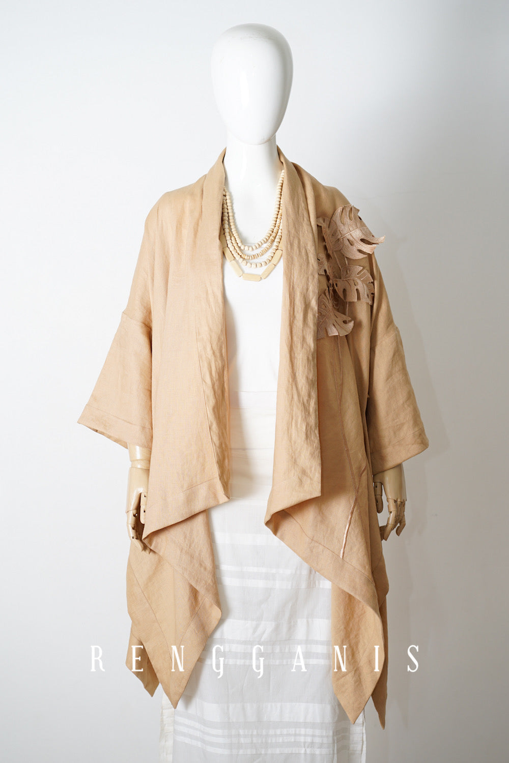 Monstera Kimono Outer in Linen
