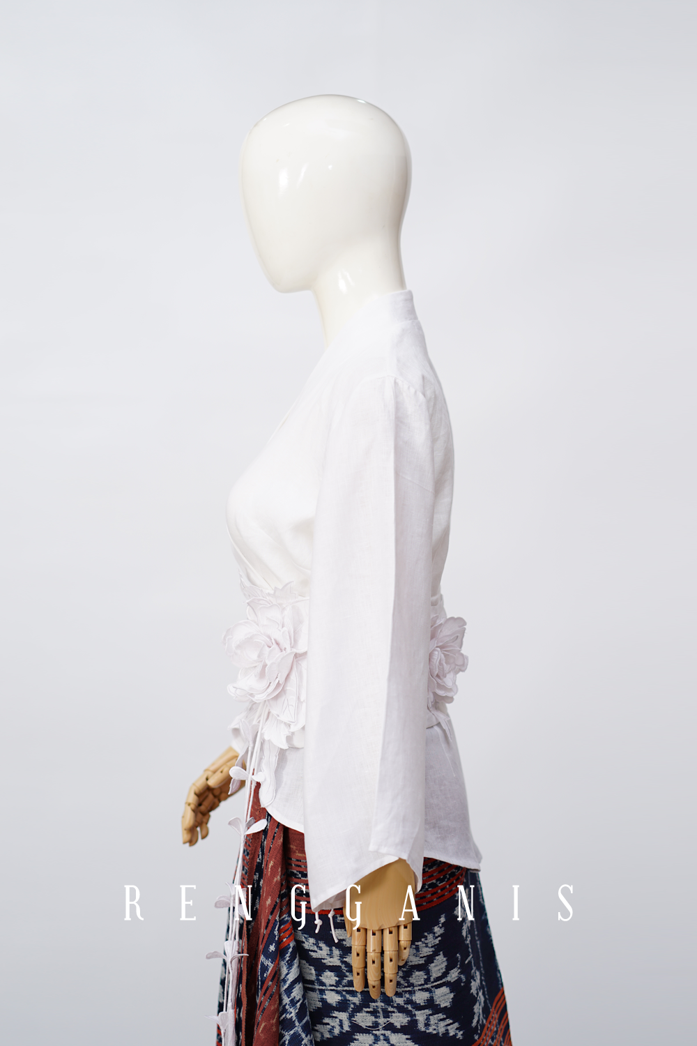 Kimono Top with Bouquet Obi Belt