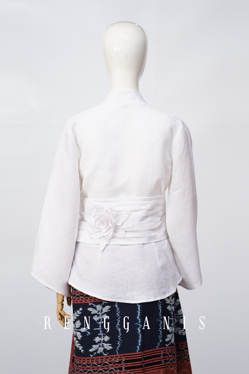 Kimono Top with Bouquet Obi Belt