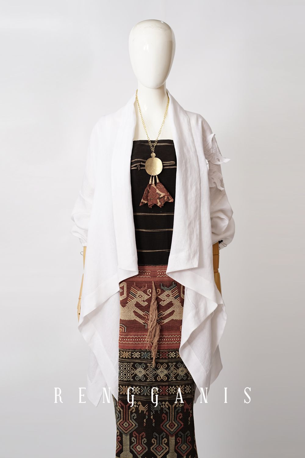 Monstera Kimono Outer in Linen