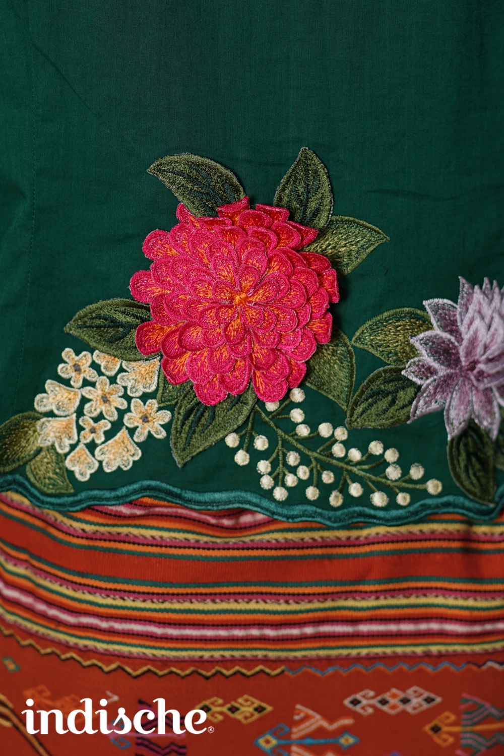 Wild Garden Kebaya in Forest Green