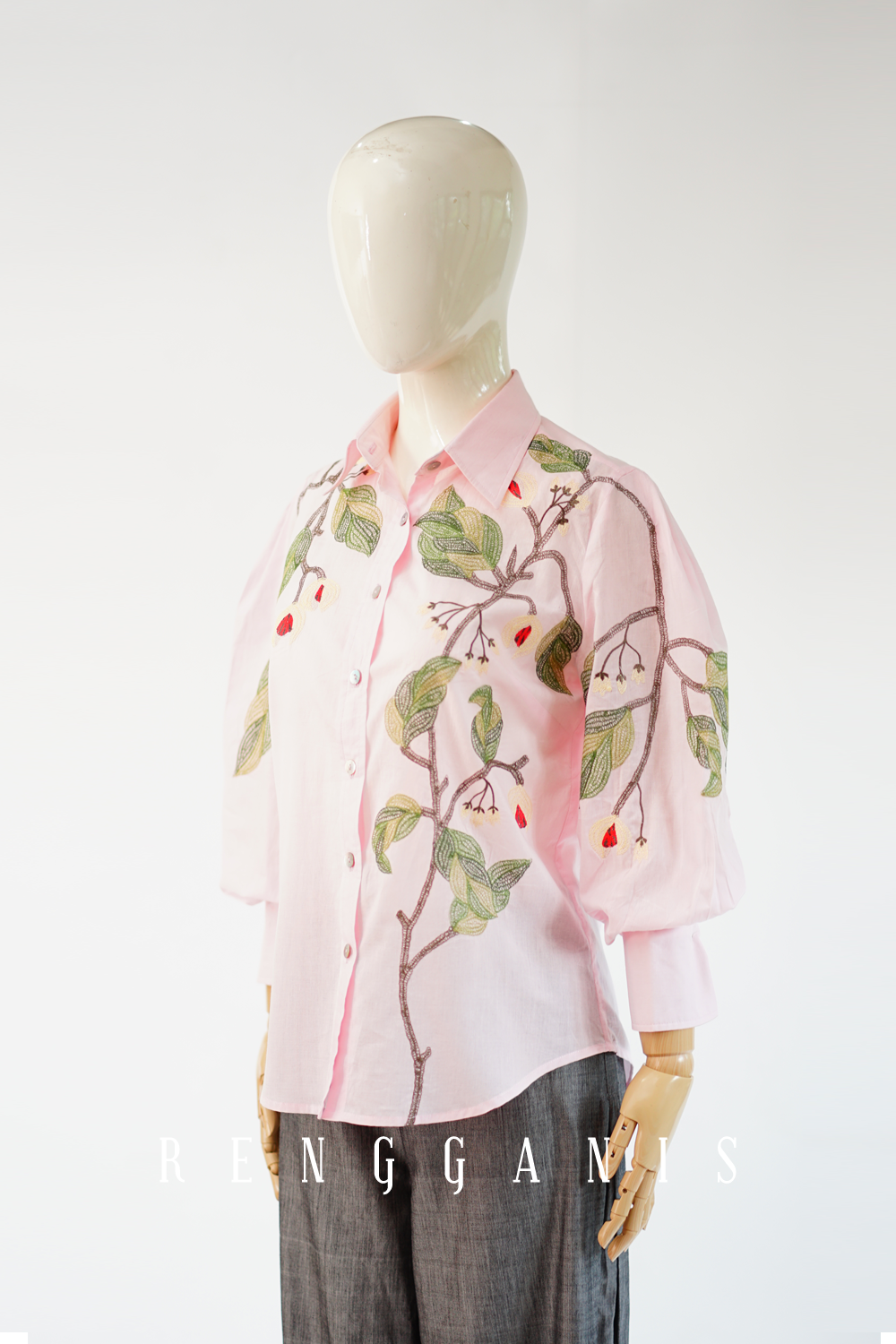 Pala Puffed Shirt in Baby Pink
