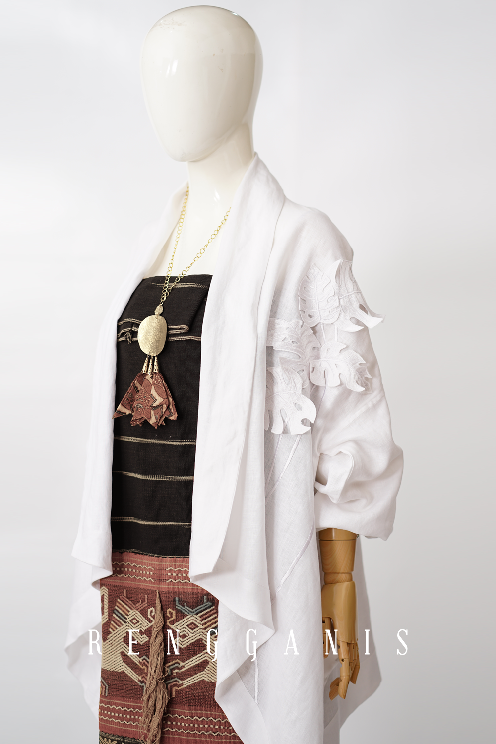 Monstera Kimono Outer in Linen