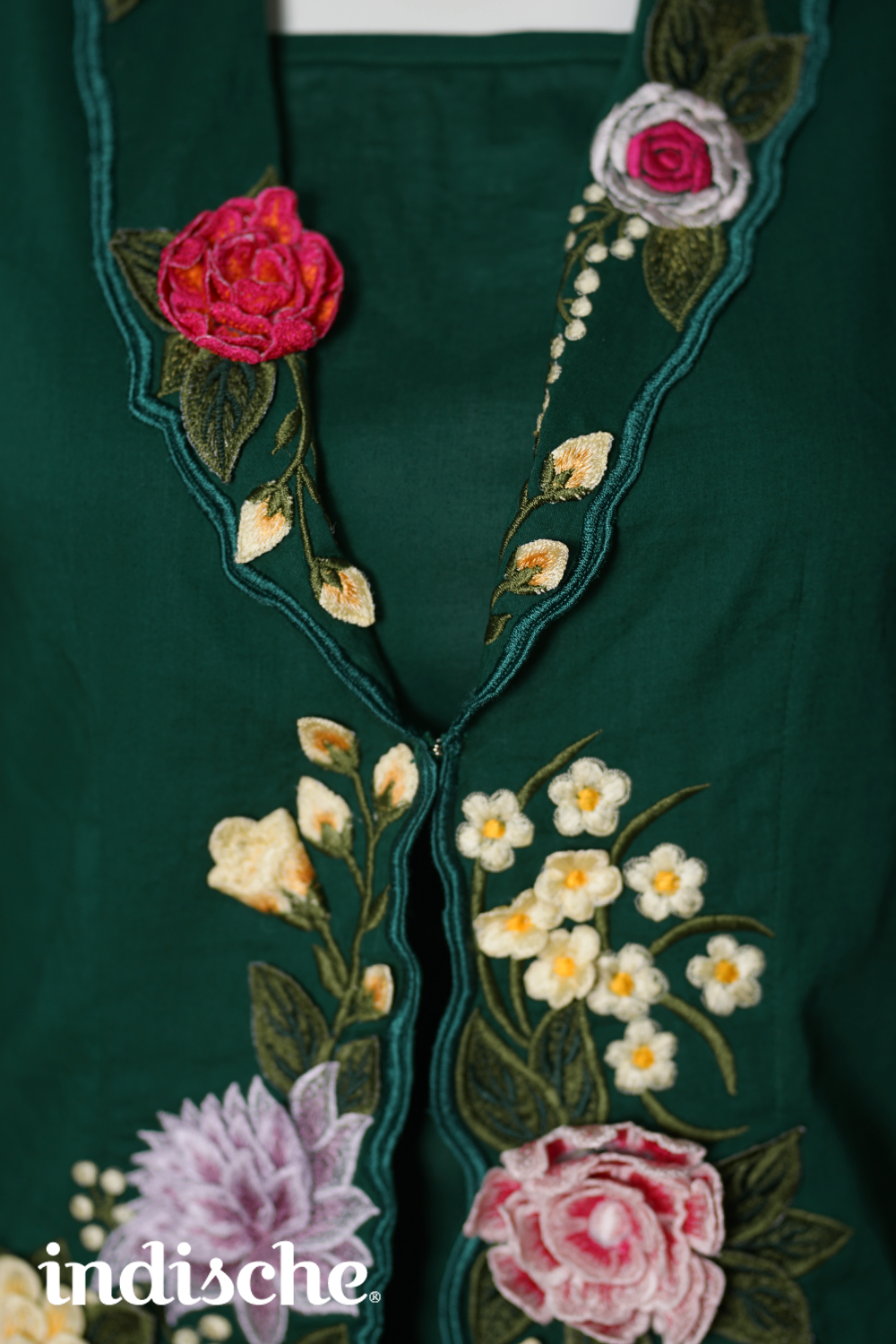 Wild Garden Kebaya in Forest Green