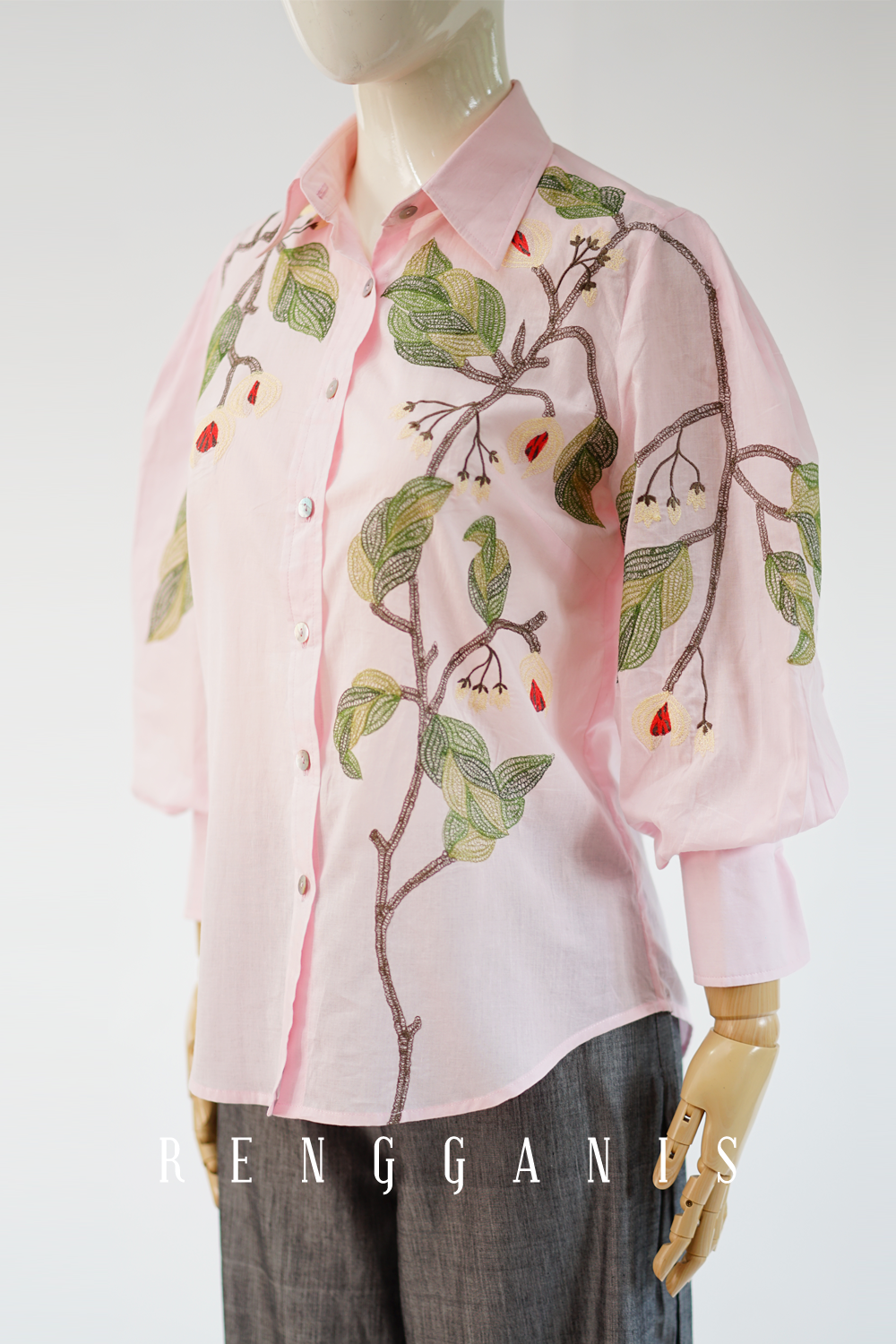 Pala Puffed Shirt in Baby Pink