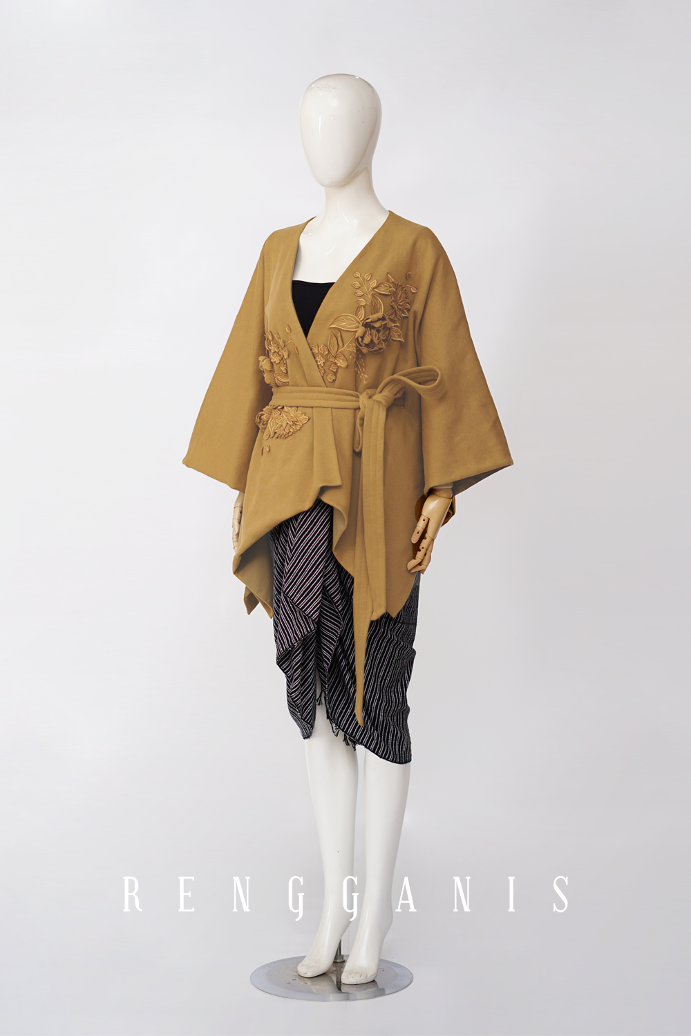 Knit Poncho in Dijon Brown