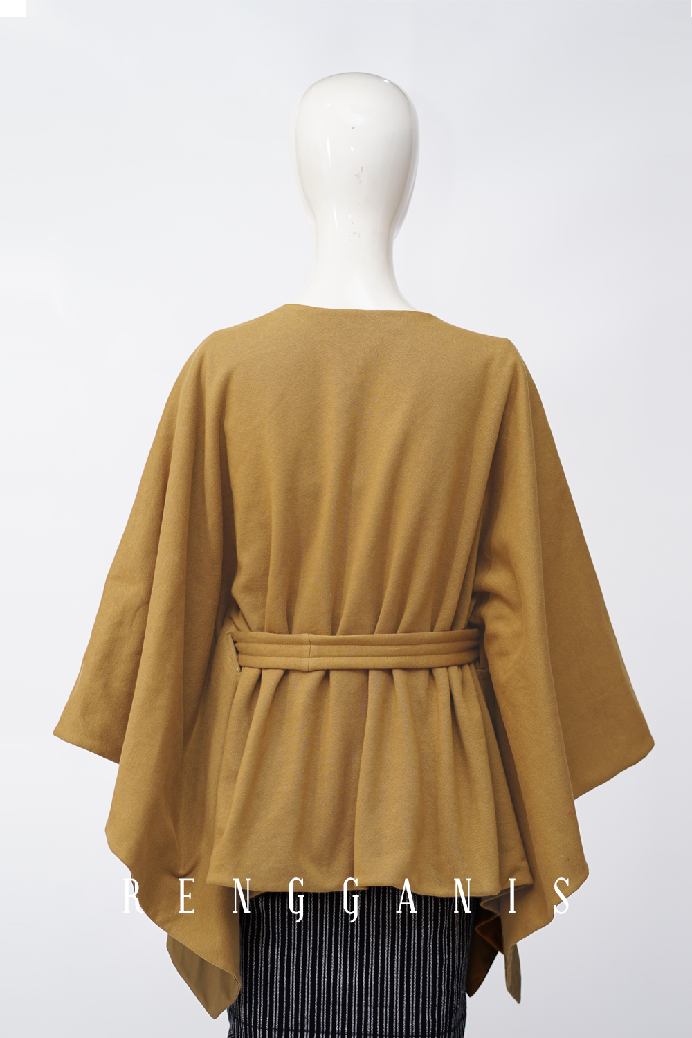 Knit Poncho in Dijon Brown