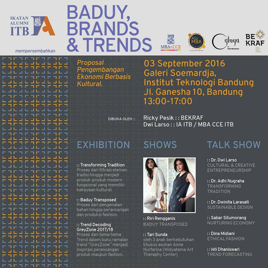 Baduy, Brands & Trends : Pengembangan Ekonomi Berbasis Kultural