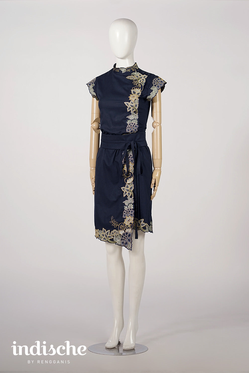 Cap Sleeved Peonies Beskap Dress