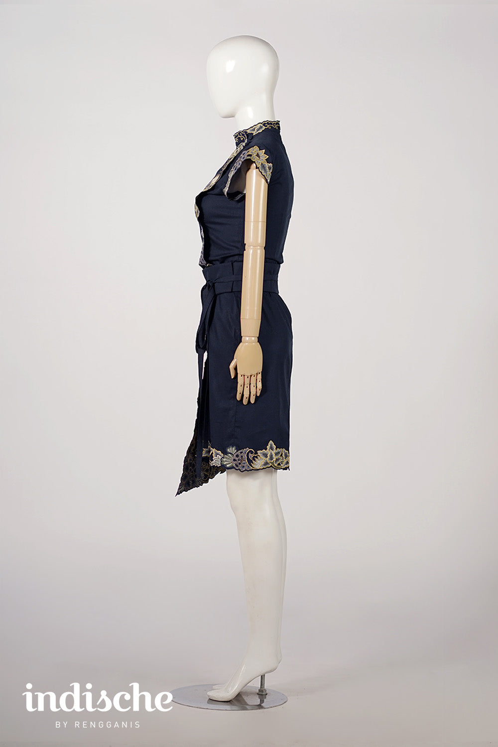 Cap Sleeved Peonies Beskap Dress