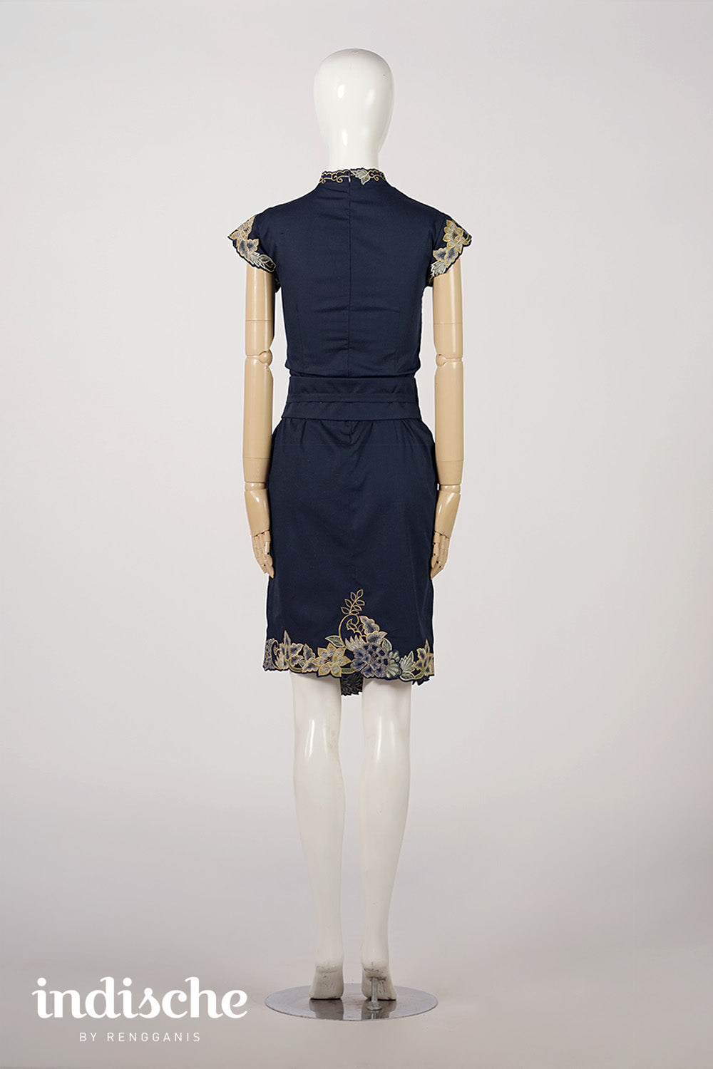 Cap Sleeved Peonies Beskap Dress