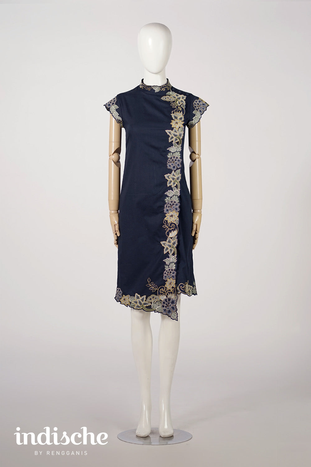Cap Sleeved Peonies Beskap Dress