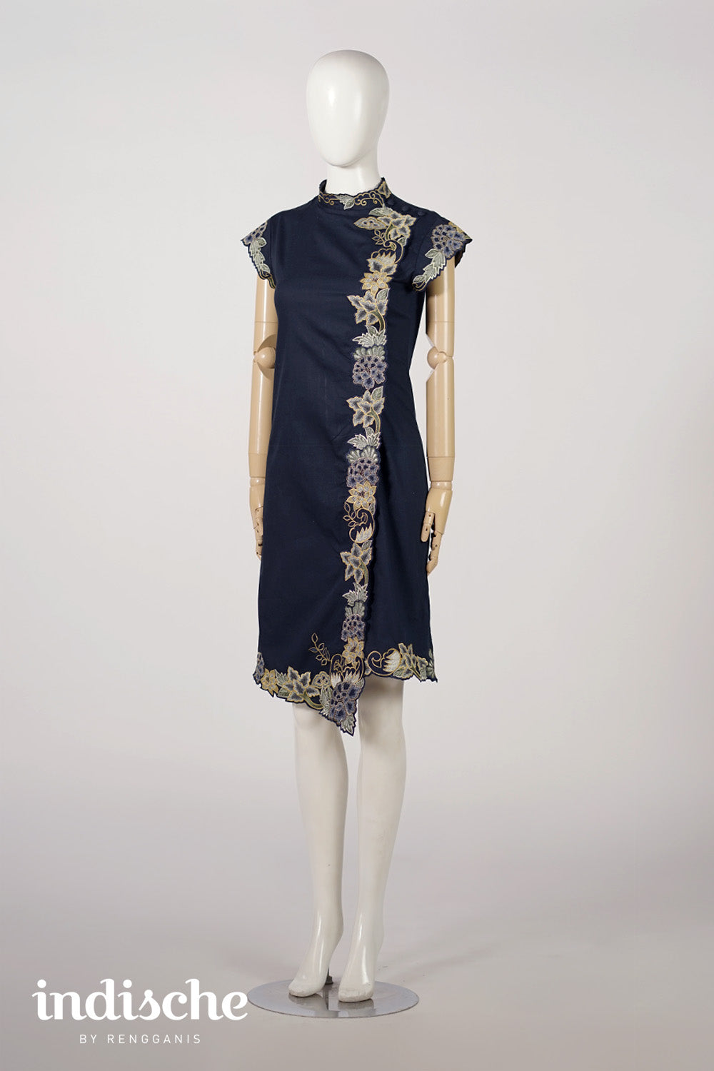 Cap Sleeved Peonies Beskap Dress