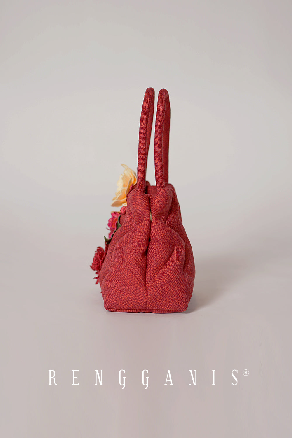 Little Garden Tote Bag in Red