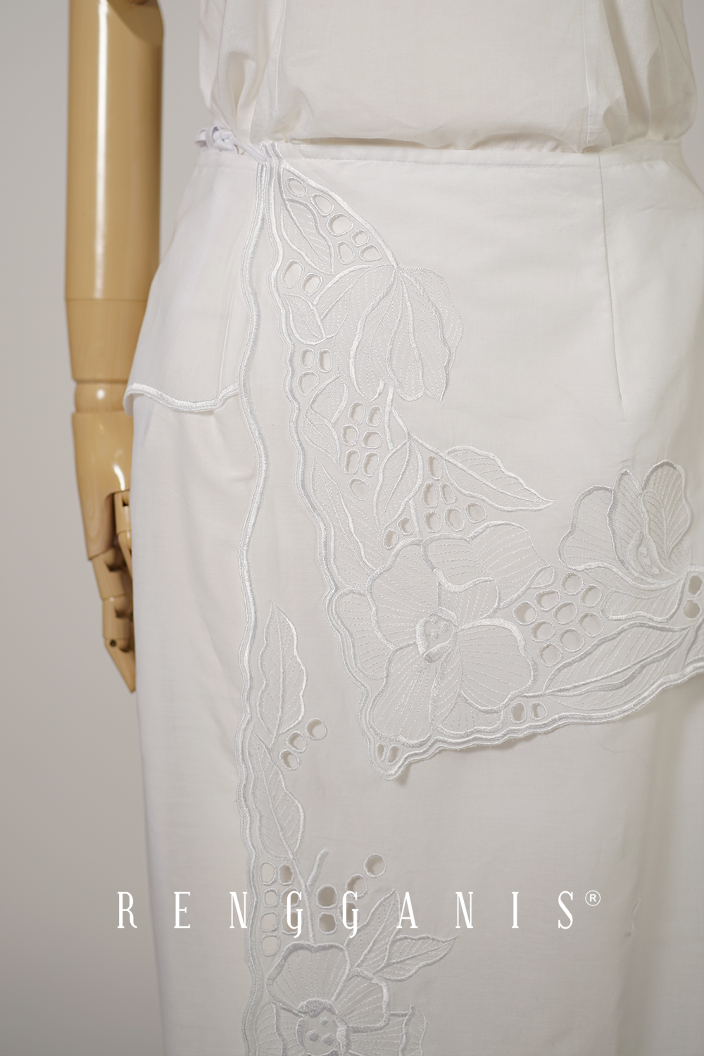 Wilted Flowers Wrap Skirt