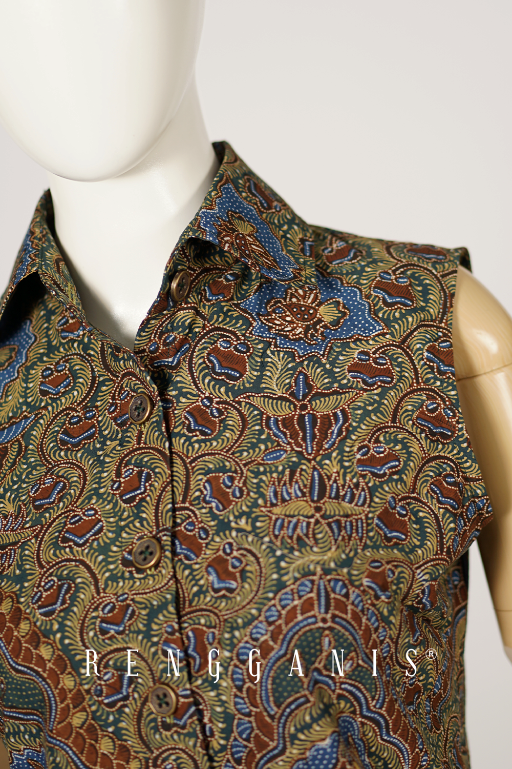 Sleeveless Batik Shirt