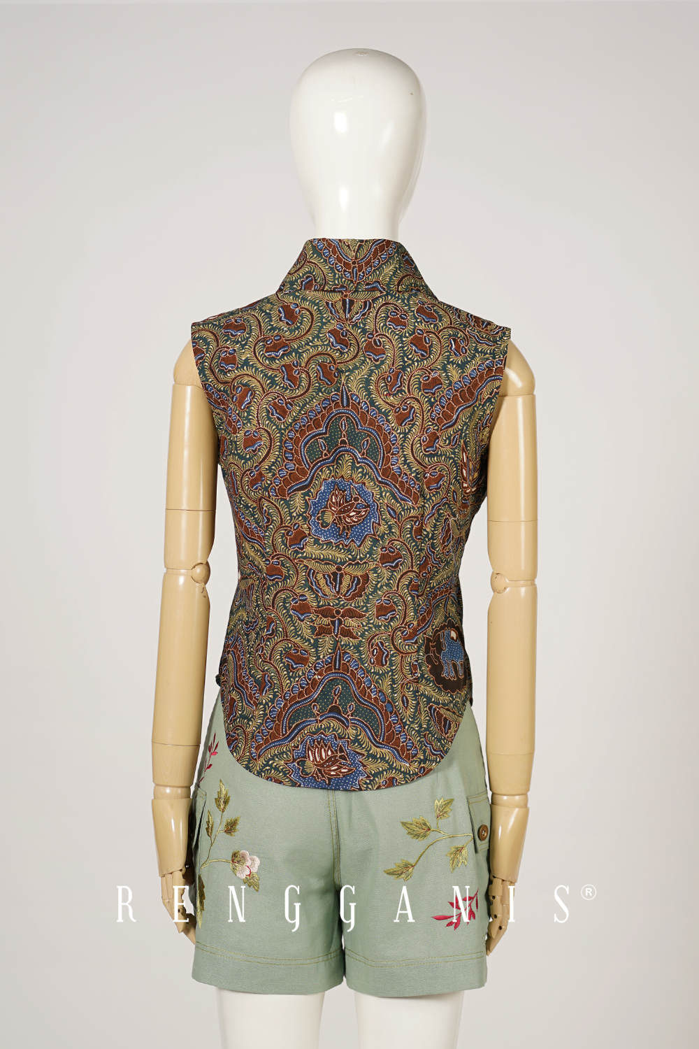 Sleeveless Batik Shirt