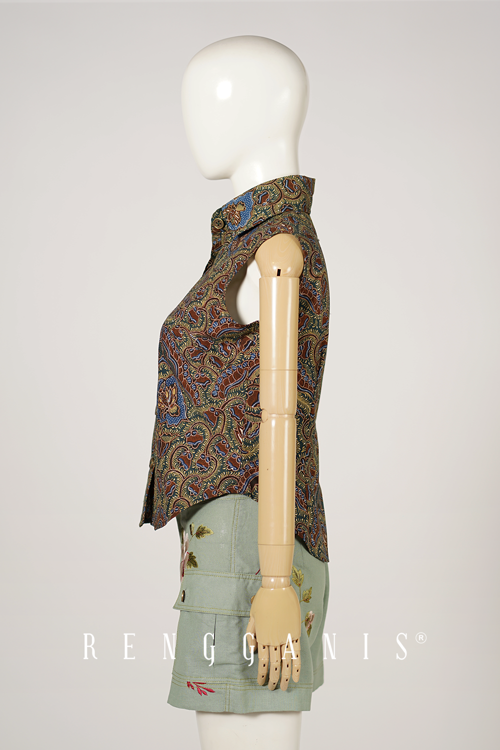 Sleeveless Batik Shirt