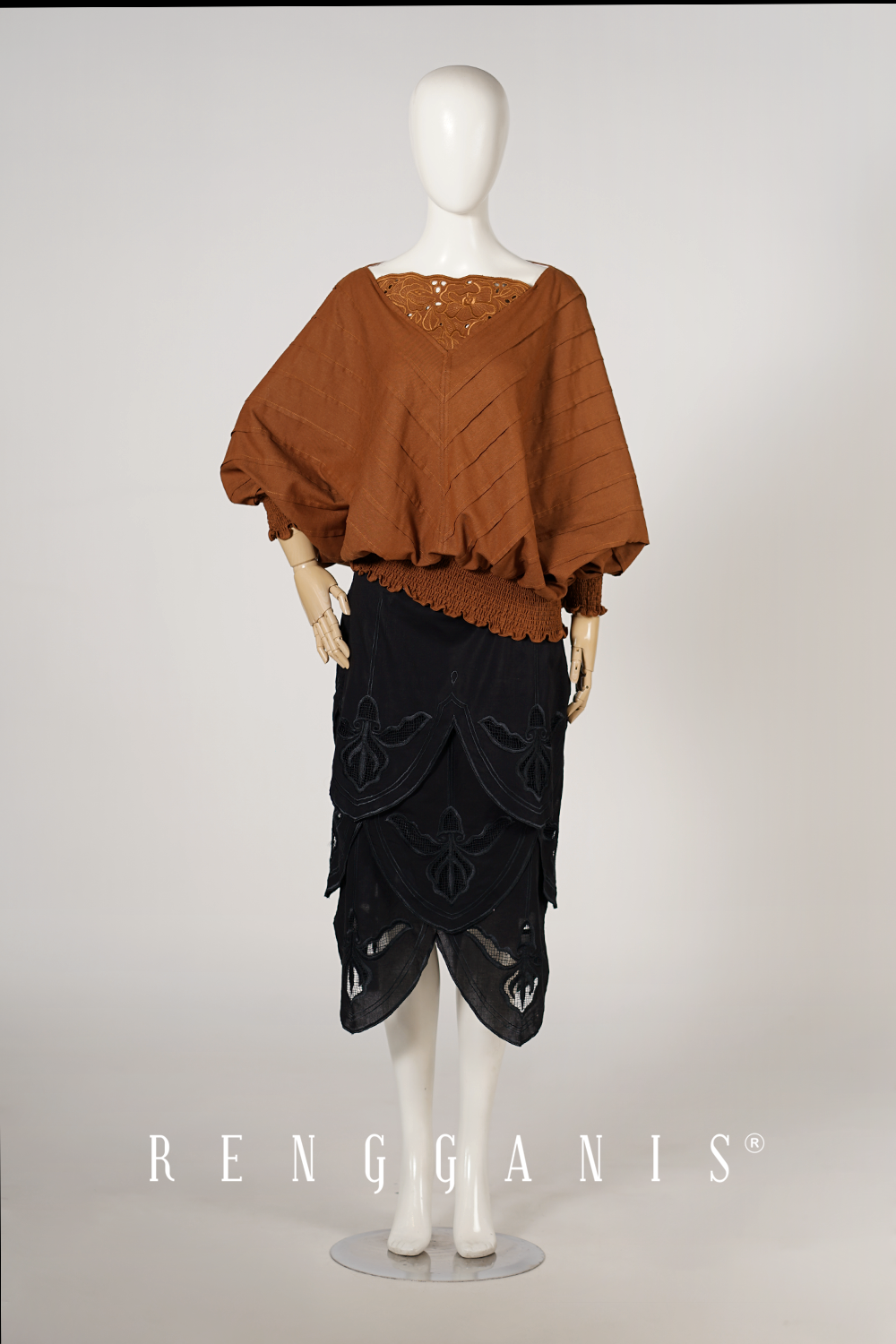 Cowl Back Pintuck Top