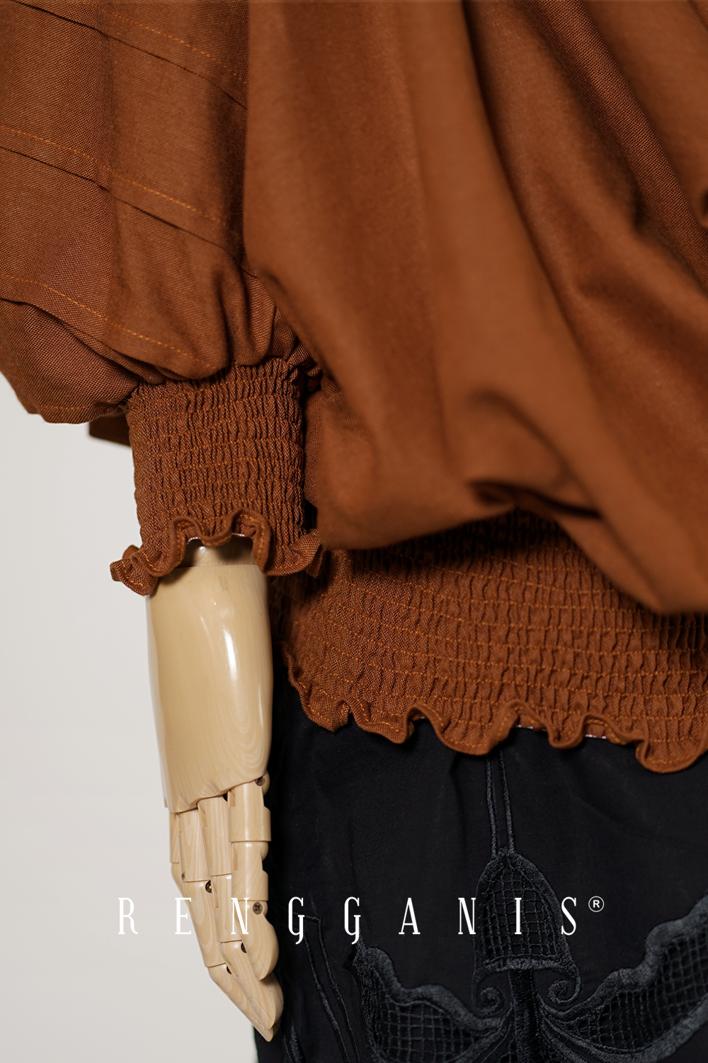 Cowl Back Pintuck Top