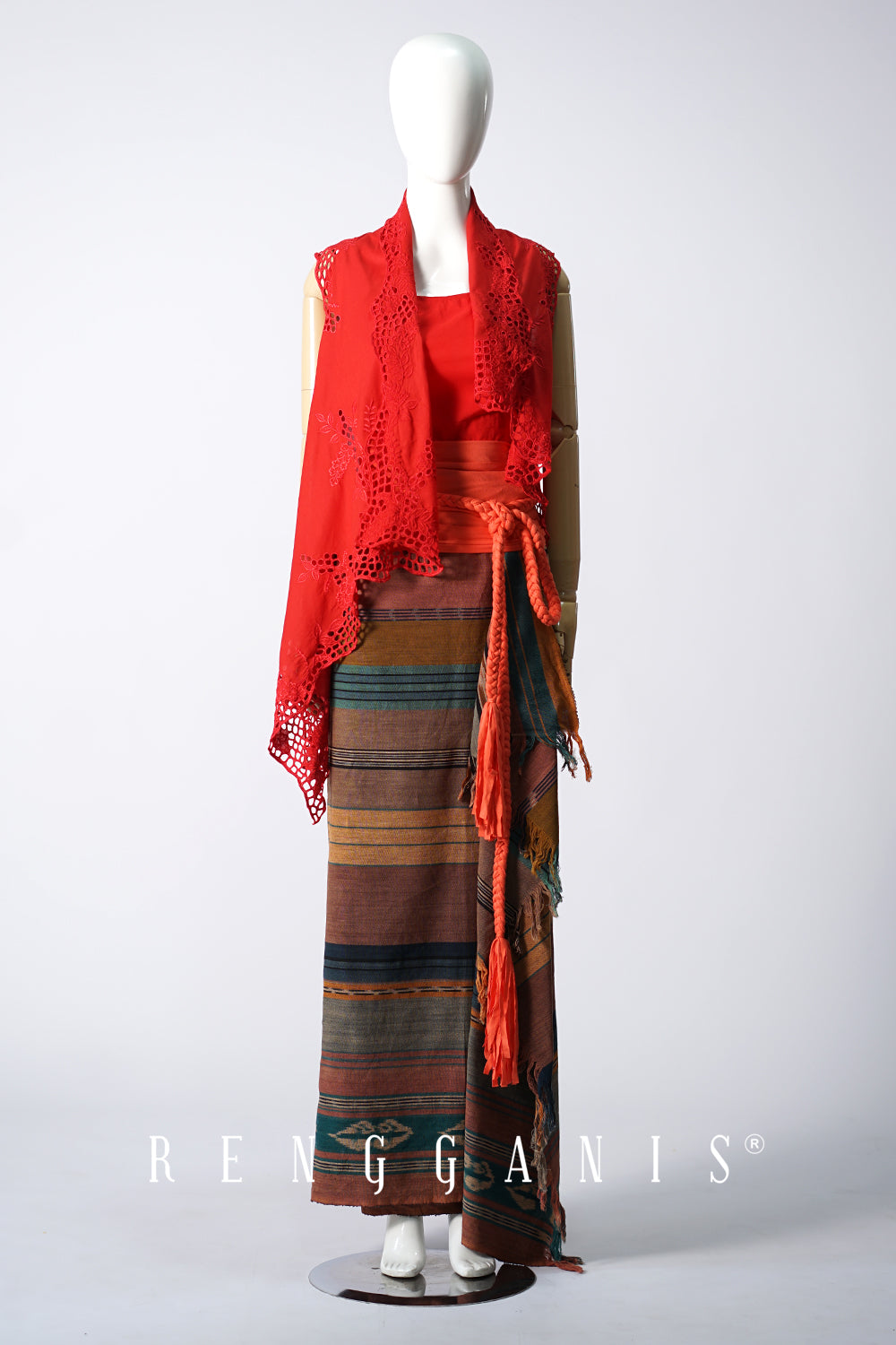 Sleeveless Buih Asymmetrical Outer