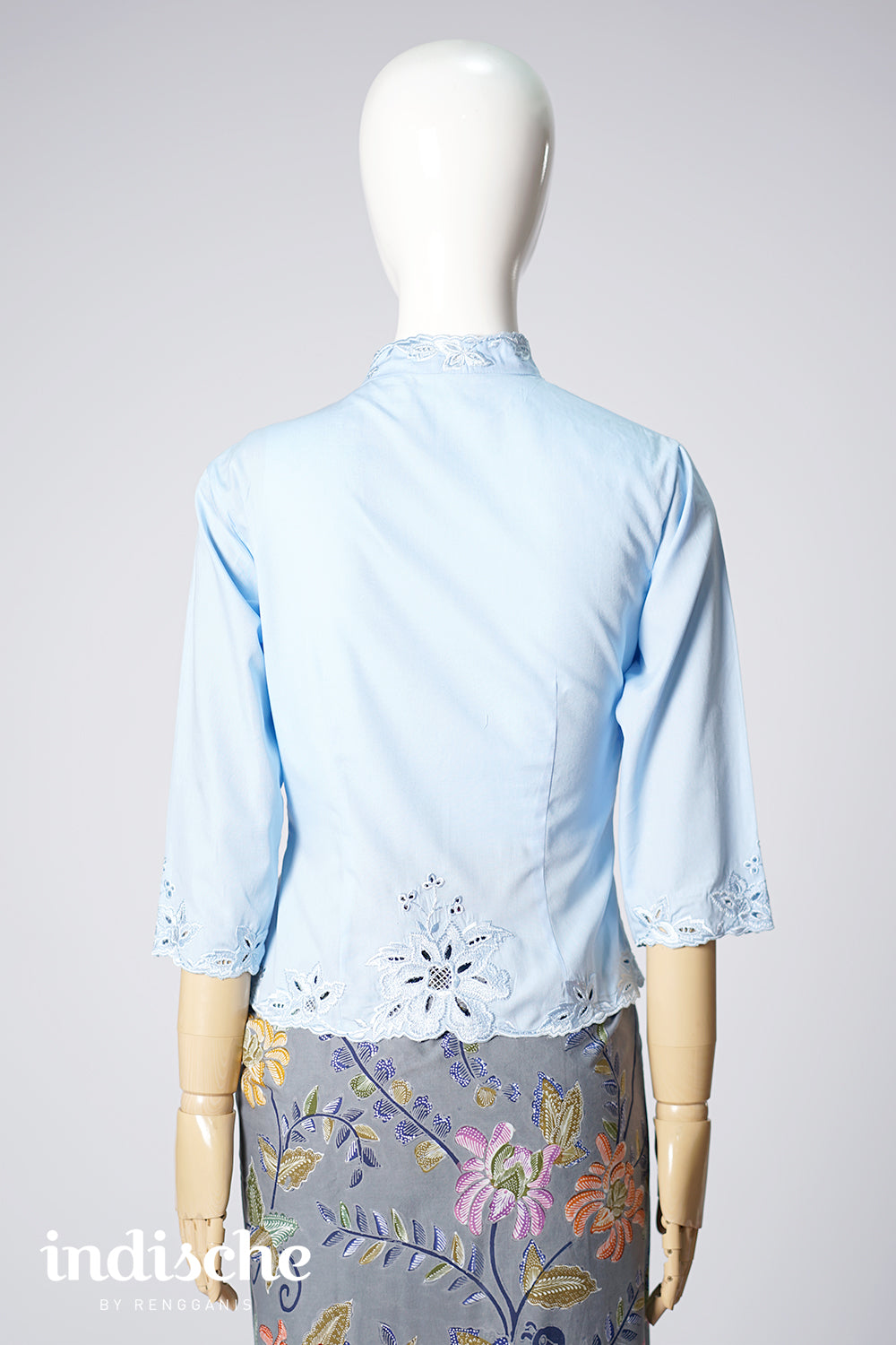 3/4 Sleeved Kebaya Beskap in Sky Blue