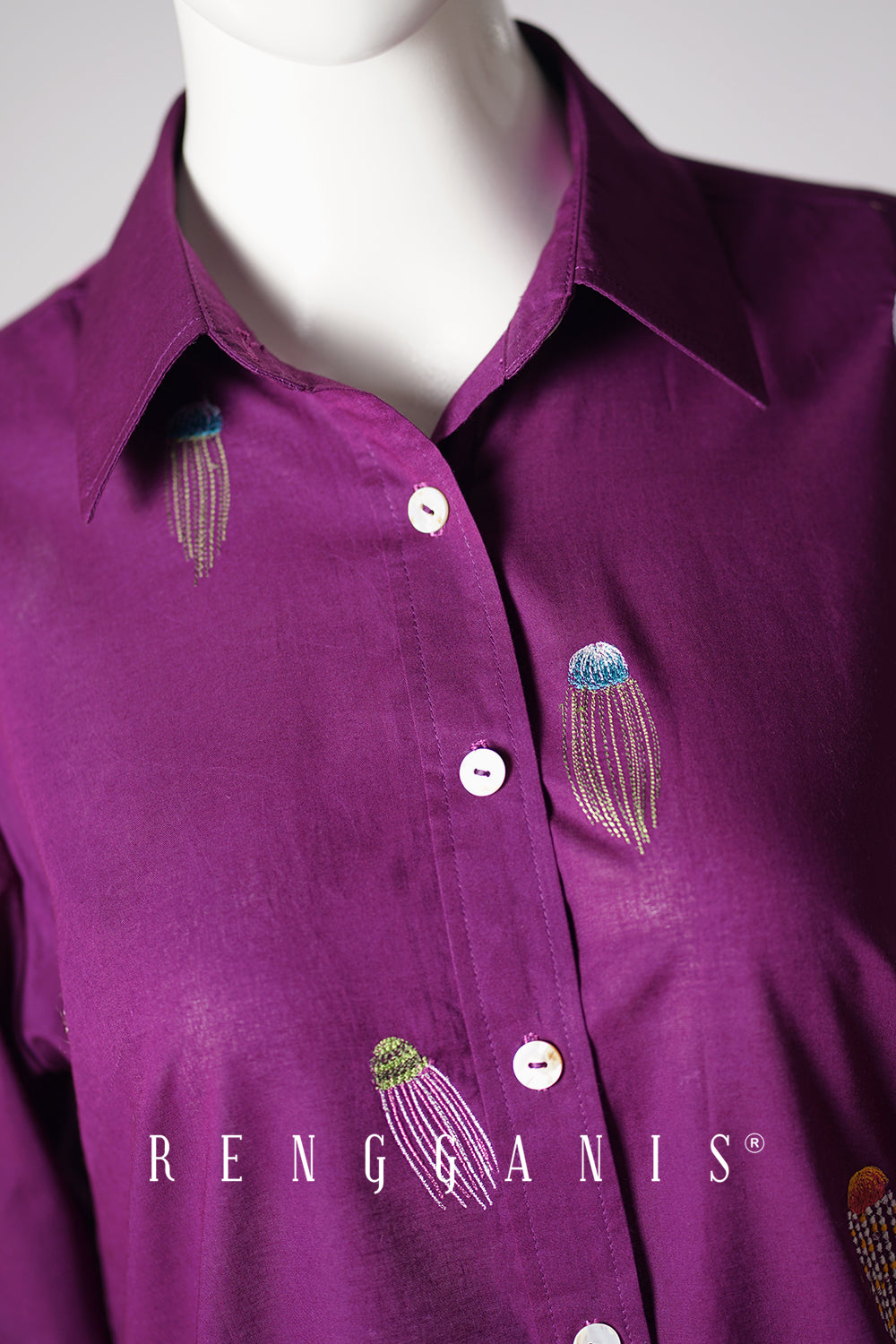 Jellyfish Shirt in Dark Purple