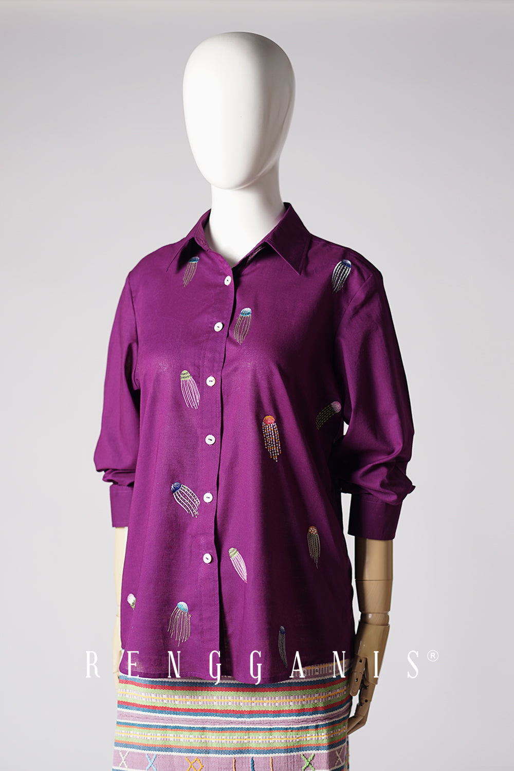 Jellyfish Shirt in Dark Purple