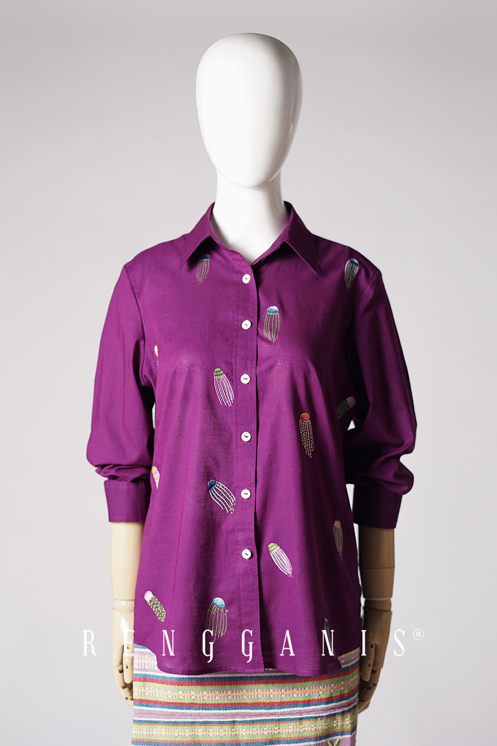 Jellyfish Shirt in Dark Purple