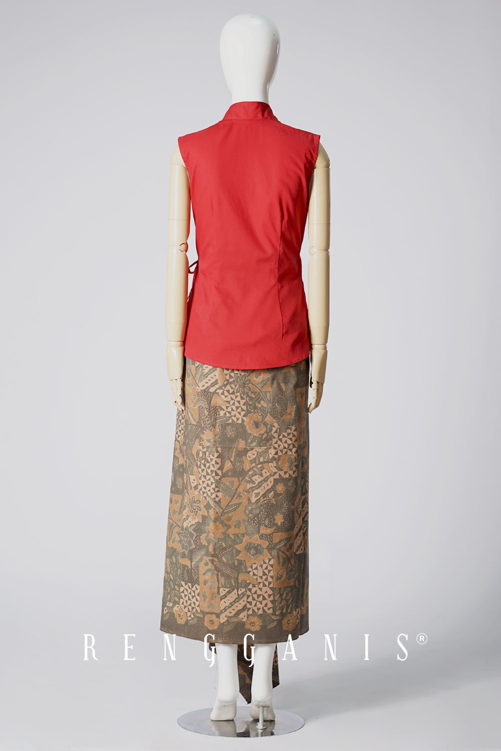 Sleeveless Wrap Top in Red