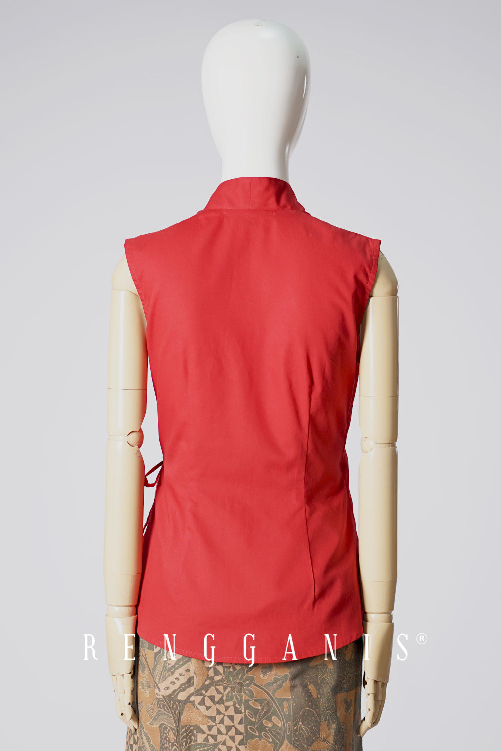 Sleeveless Wrap Top in Red