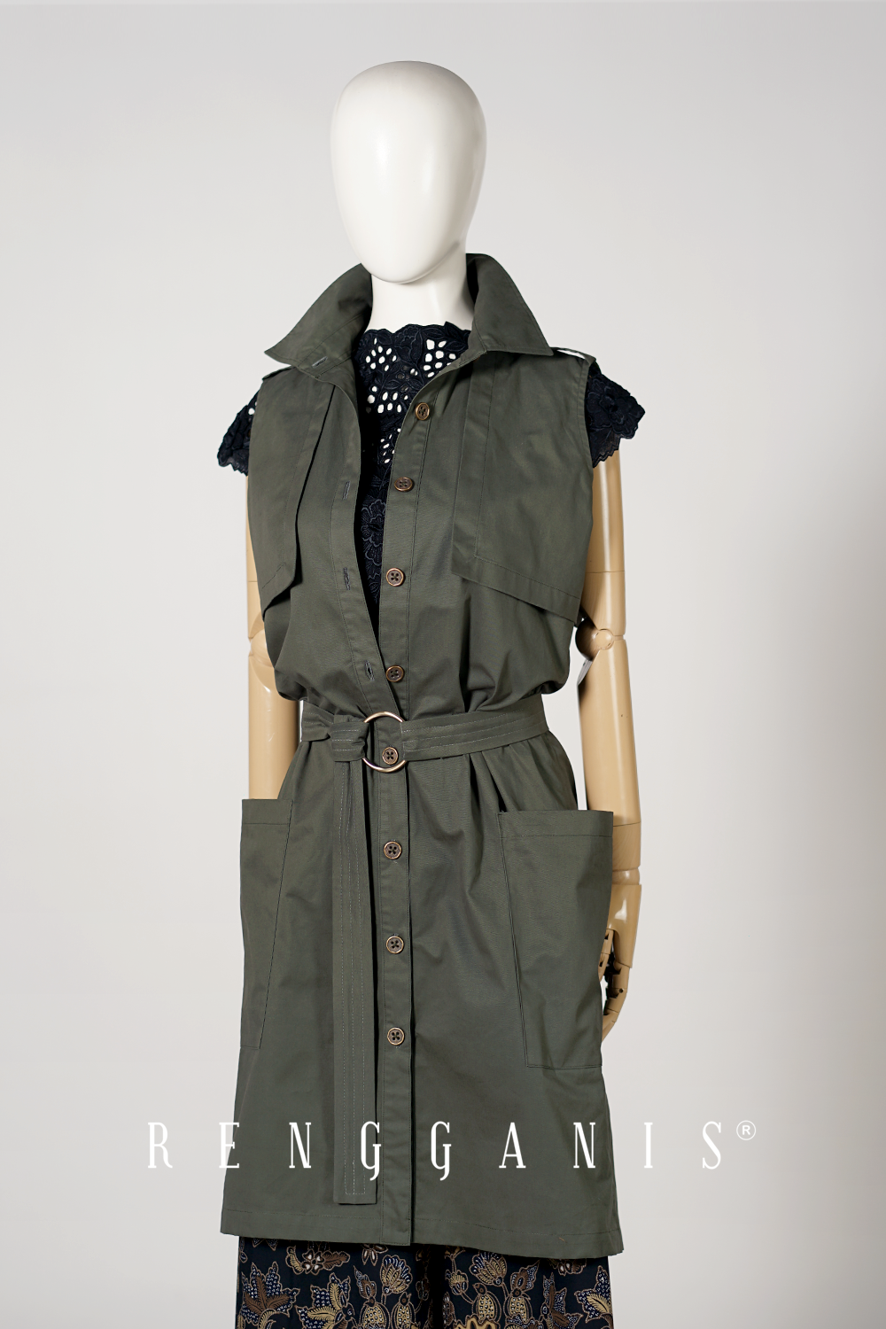 Sleeveless Utility Coat