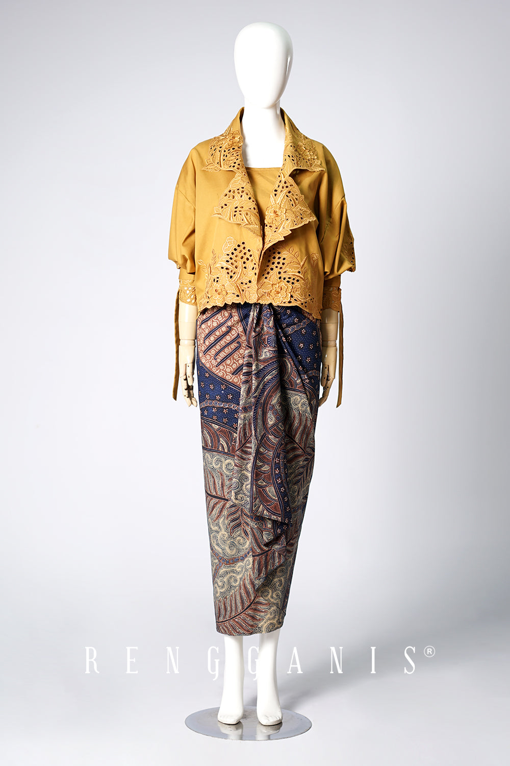 Gendis Cropped Jacket in Ocre Yellow